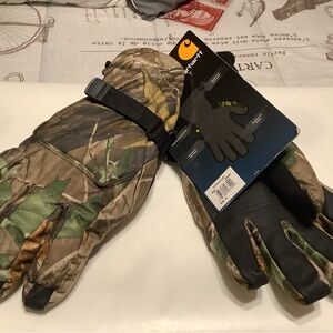 Carhartt Men's Realtree Camo Insulated Gloves with Black Palm